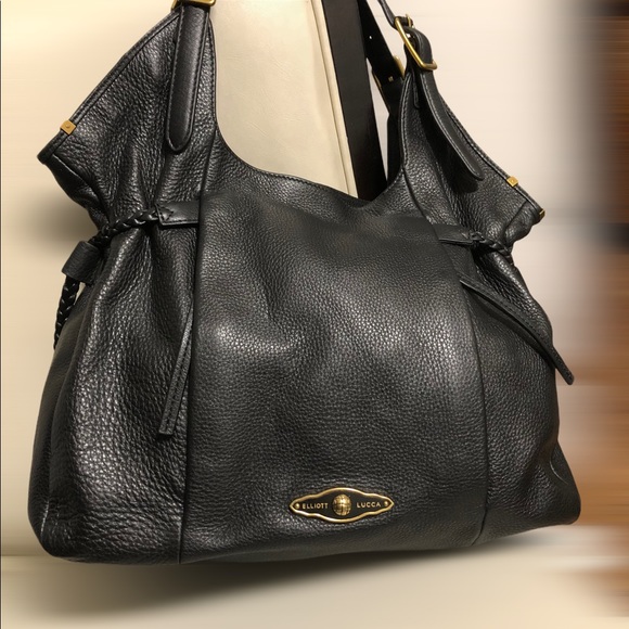 Elliott Lucca Handbags - Elliott Lucca Leather Shoulder Hobo Purse
